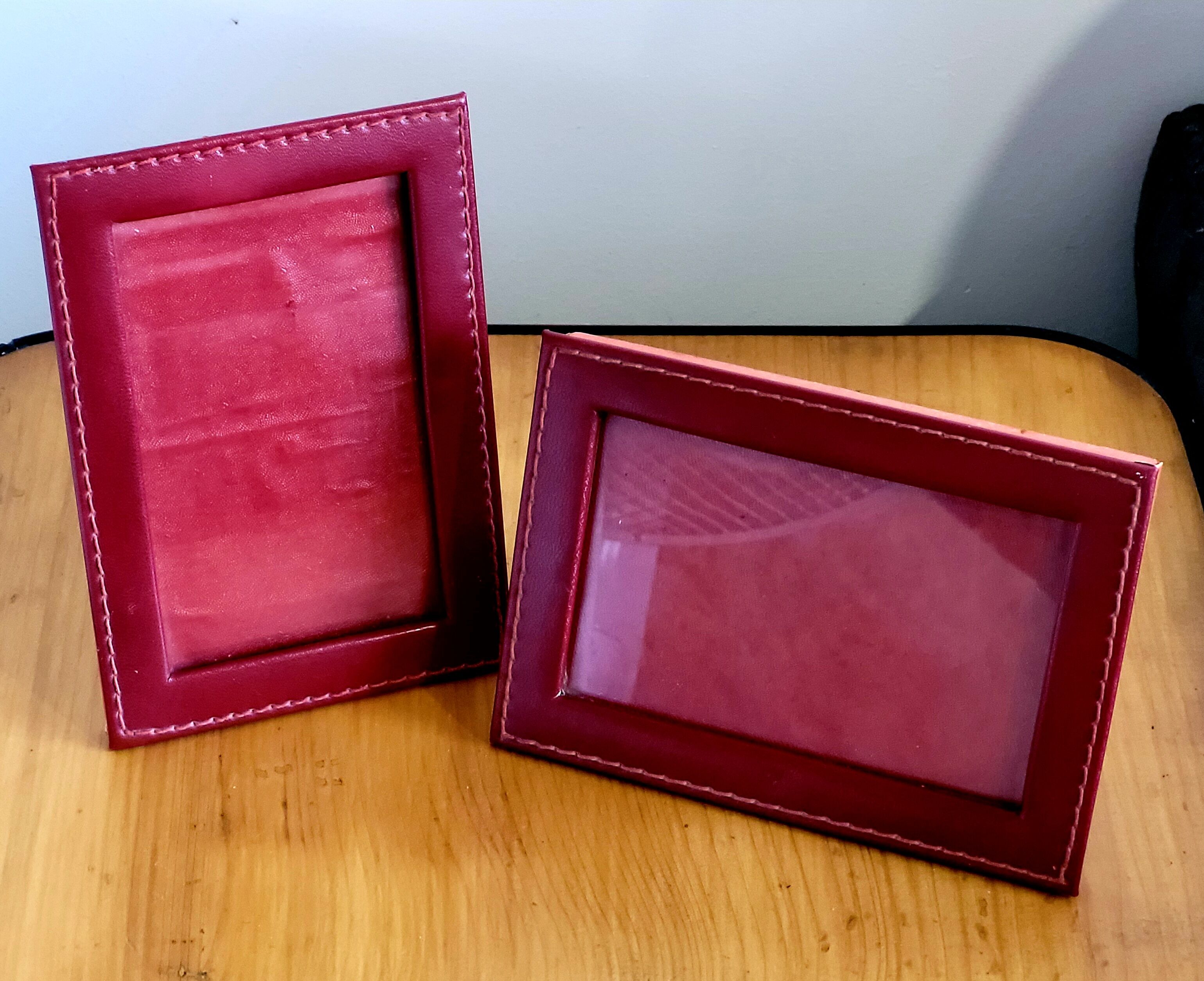 Pair of red frames