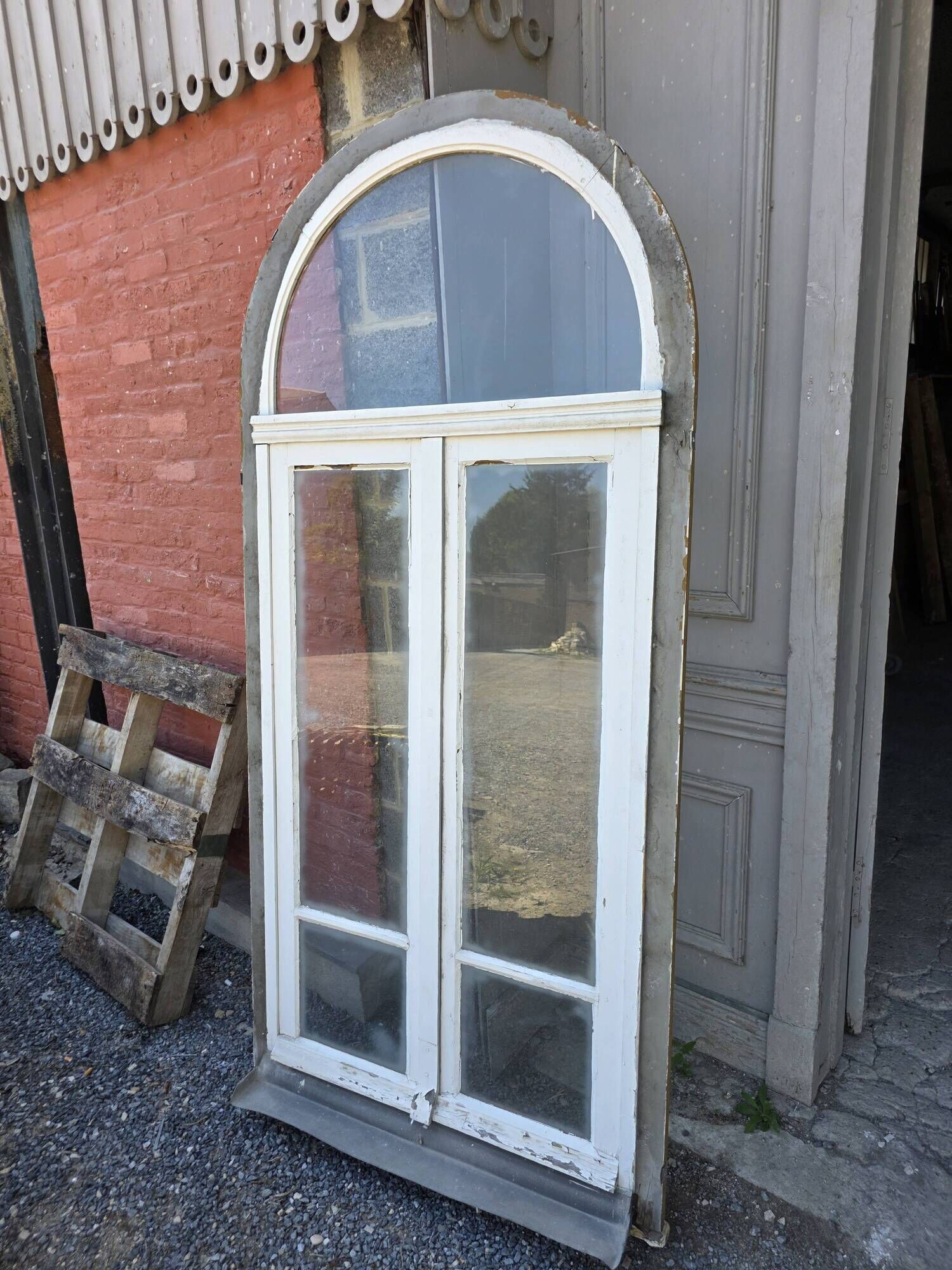Old window in solid oak