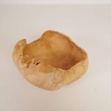 Scandinavian Modern Set of 2 Organic Bowls in Swedish Burl Wood, circa 1990s