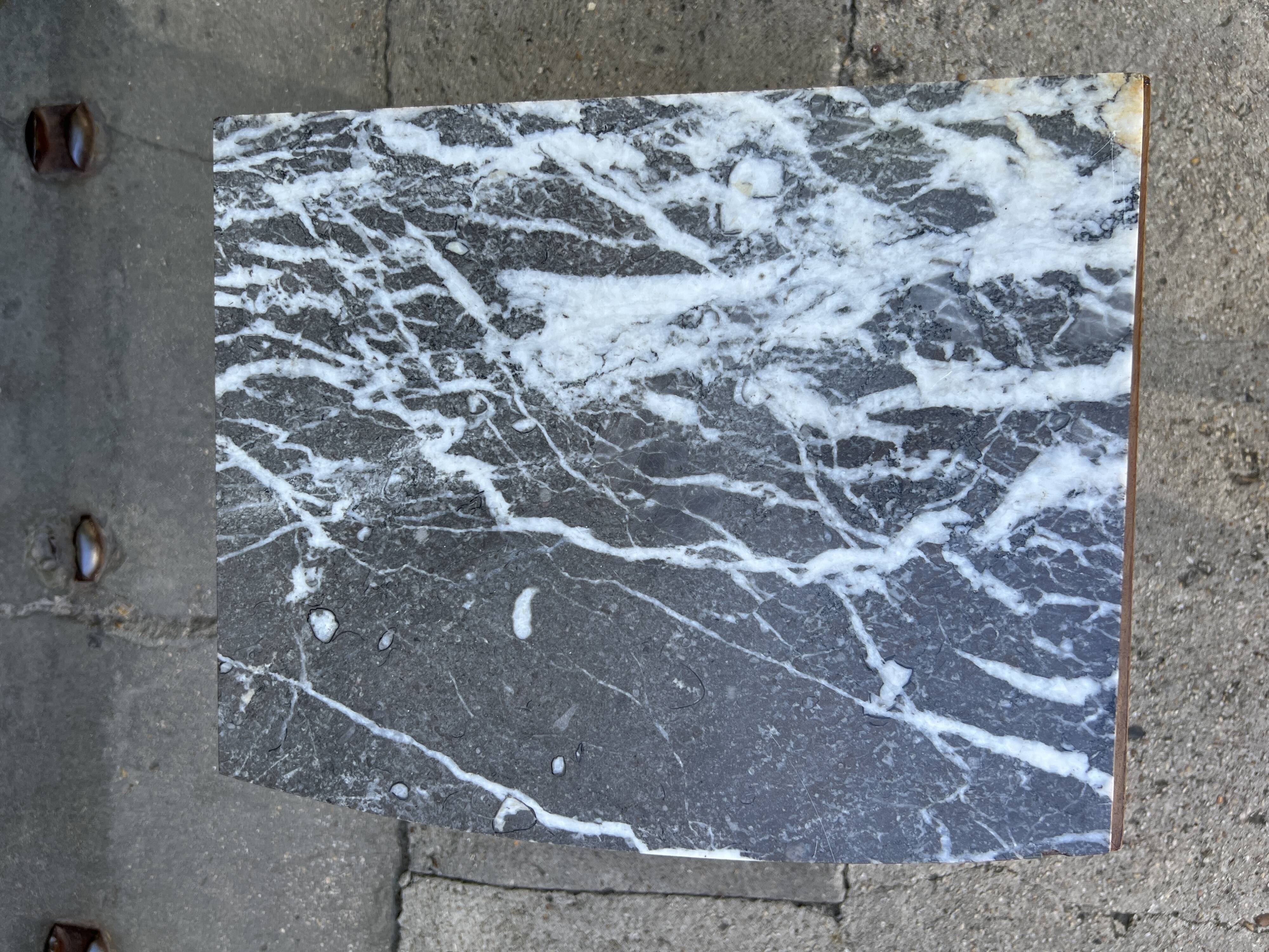 Bedside table with art deco marble