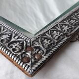 Square pewter mirror