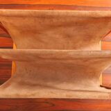 Aksel Kjersgaard teak and suede leather magazine rack 1960