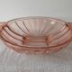 Vintage pink glass fruit cup year 40-50