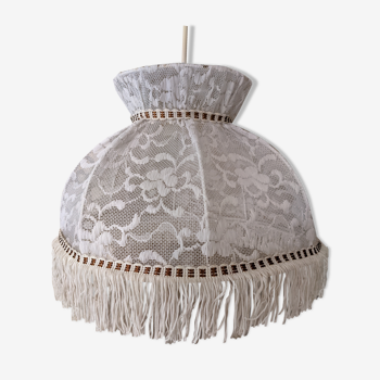 Hanging lamp lace fringes