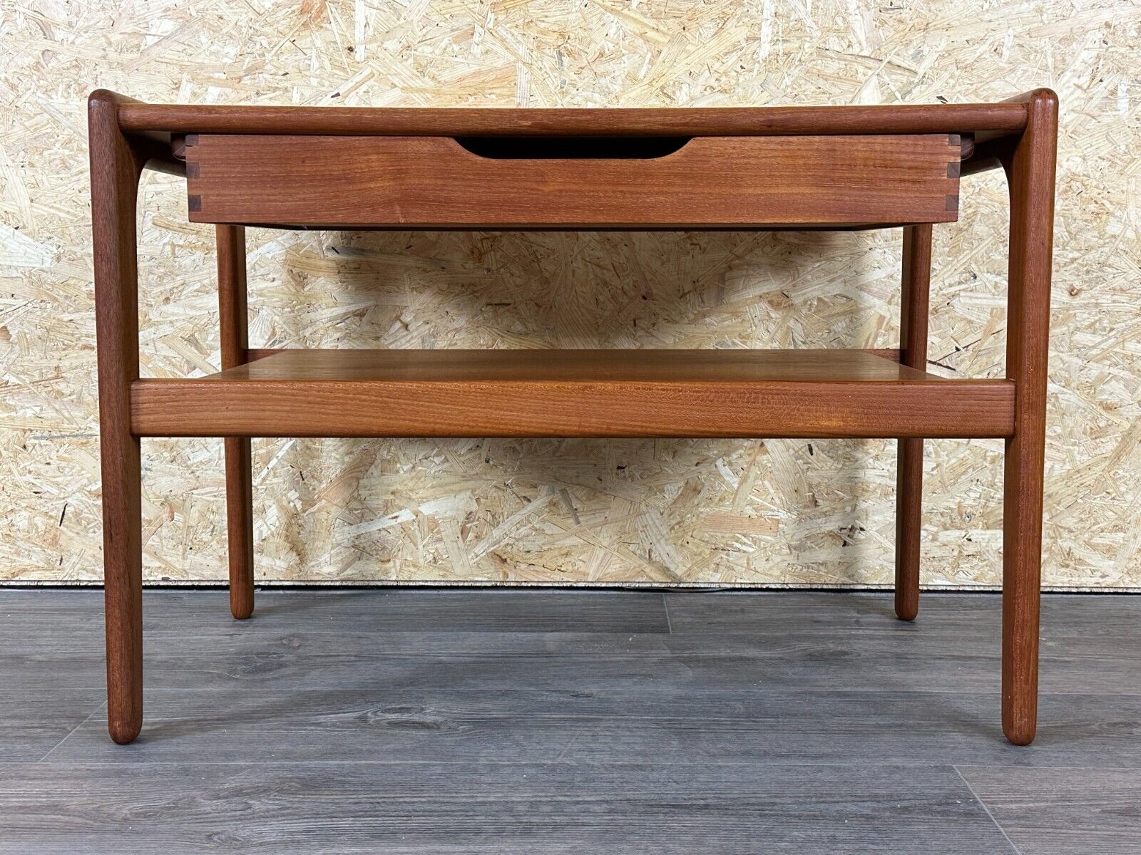 60s 70s teak side table with drawer Arne Wahl Iversen Denmark