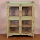 Old Burmese teak dresser original pistachio green patina