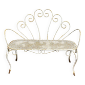 Banc de jardin en fer forgé des années 1950