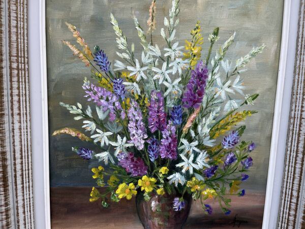 Tableau Nature Morte Fleurie XX  – Signé