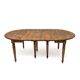 19th Century Tuscan Elm Extendable Round Dining Table with Five Leaves
