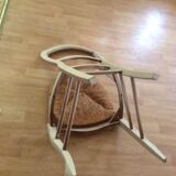 Set of 5 chairs in cerused oak