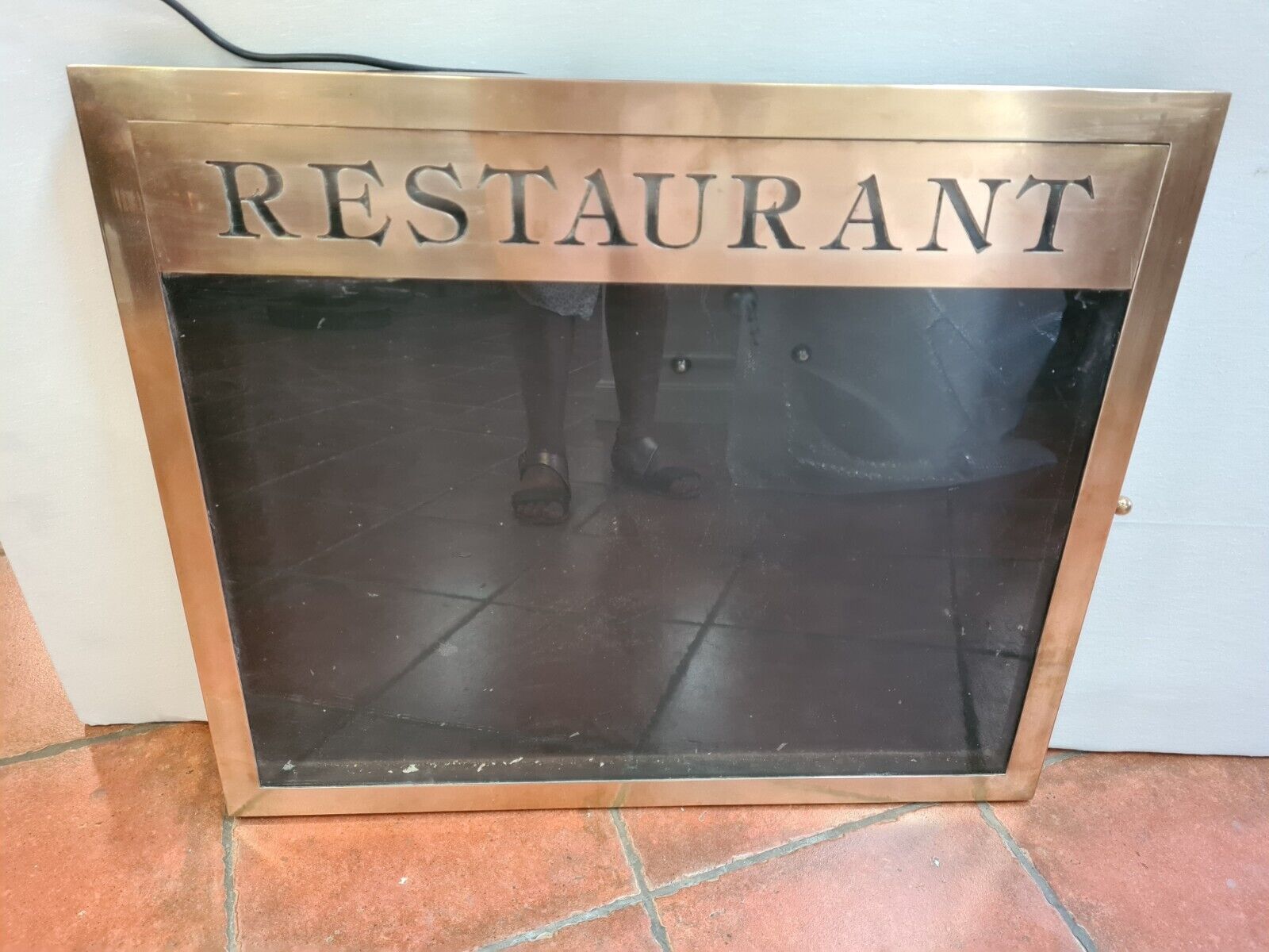 brass restaurant menu holder