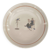 Ancienne assiette à bouillie Sarreguemines modèle Enfant Richard