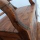 Fauteuil coffre bois rustique