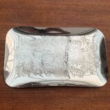 Vintage German floral metal plate by WMF