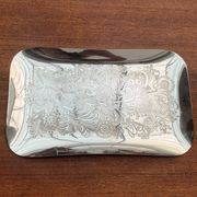 Vintage German floral metal plate by WMF