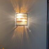Glass wall lamp by Albano Poli, Italy, circa 1960.