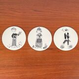 Mid-century ceramic coasters by Bjørn Wiinblad, 1960s, set of 5.