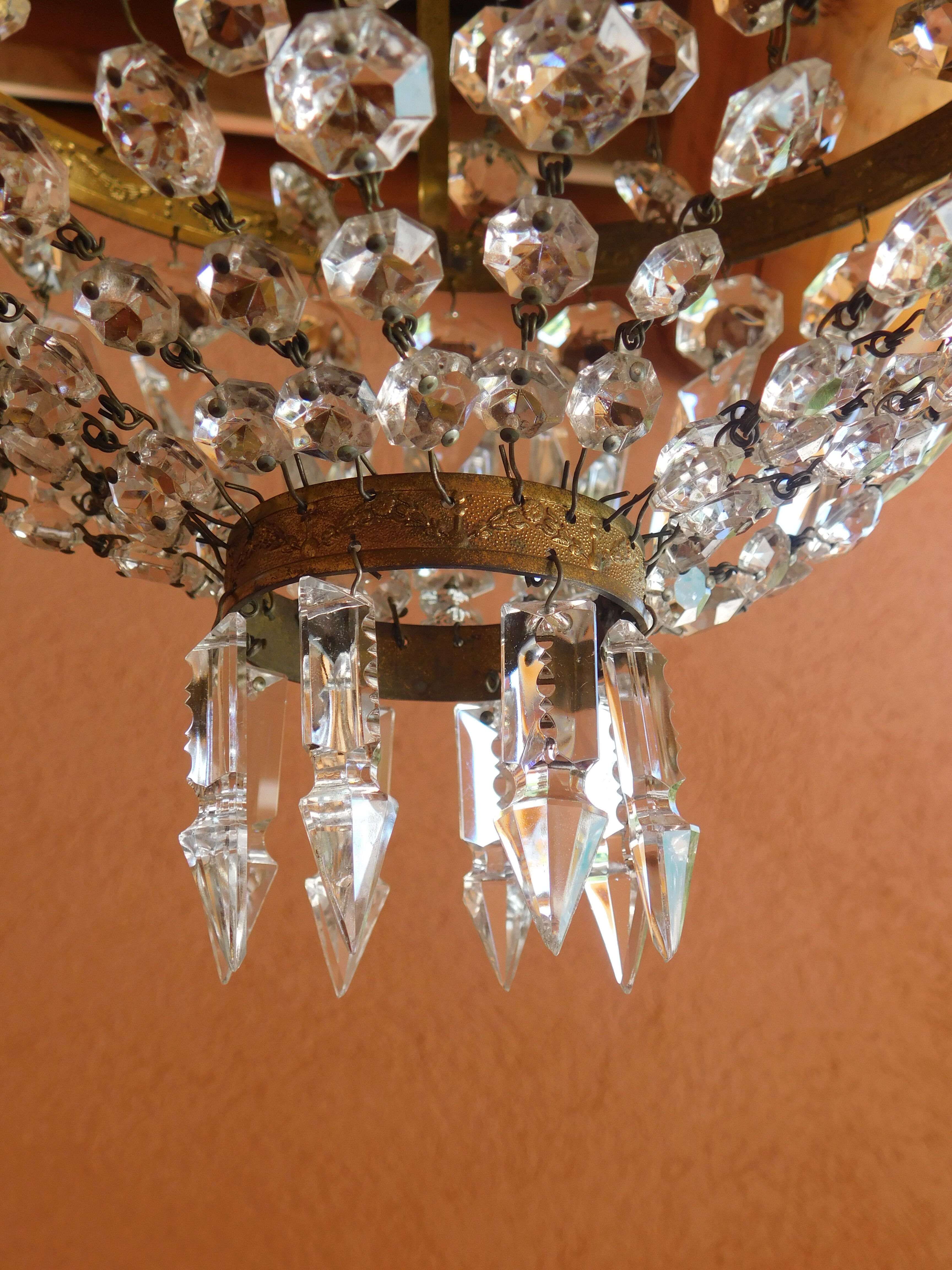 Balloon chandelier ø 30 cm crystal pendants 1 lights
