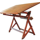 Wooden architect's table, 50s