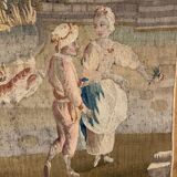 Wool and silk tapestry, door hanging, 18th century