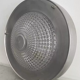 Vintage ceiling lamp in metal and pressed molded glass, France 1970