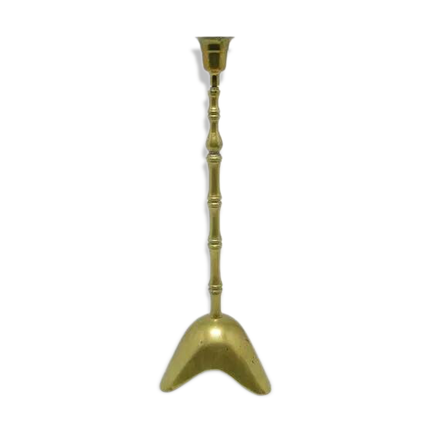 ABS Candleholder, mid-century modern, brass, Poland, 90s