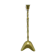 ABS Candleholder, mid-century modern, brass, Poland, 90s