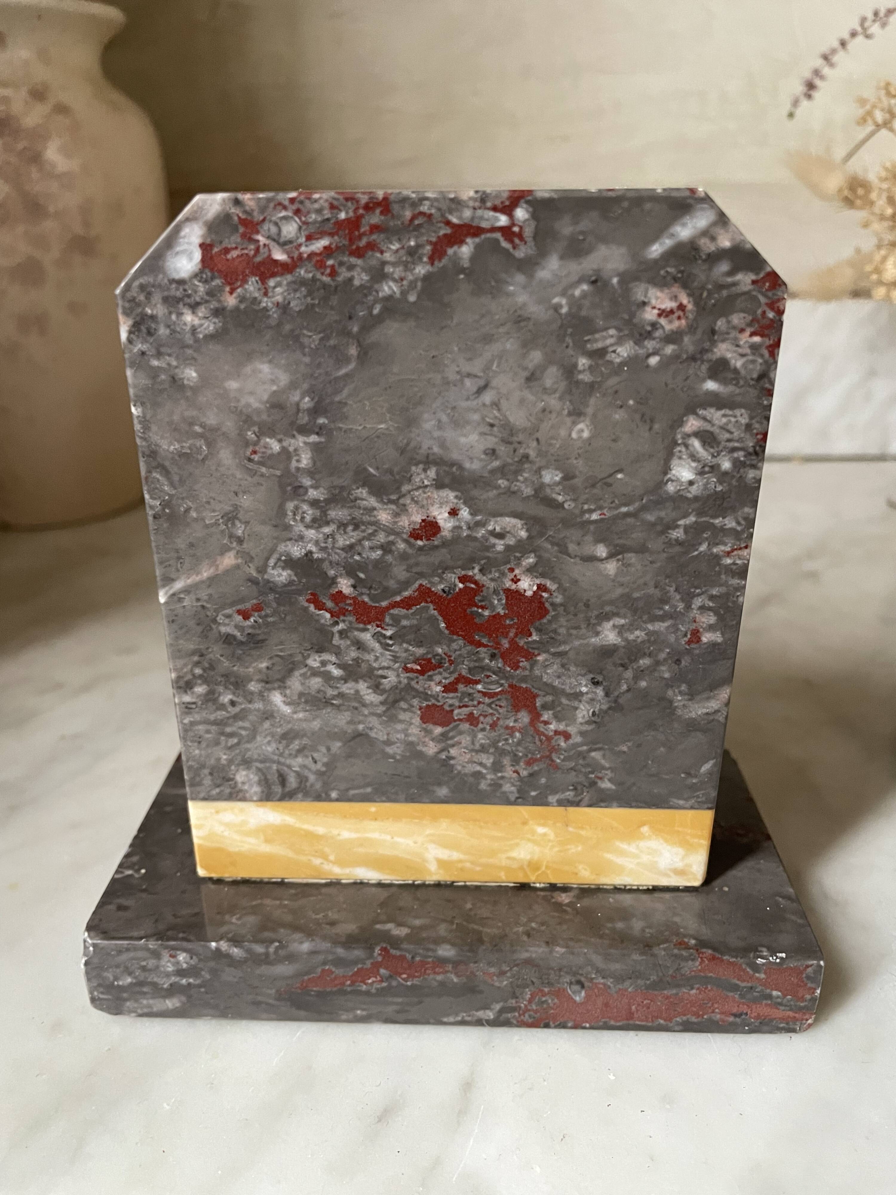 Art Deco marble bookends