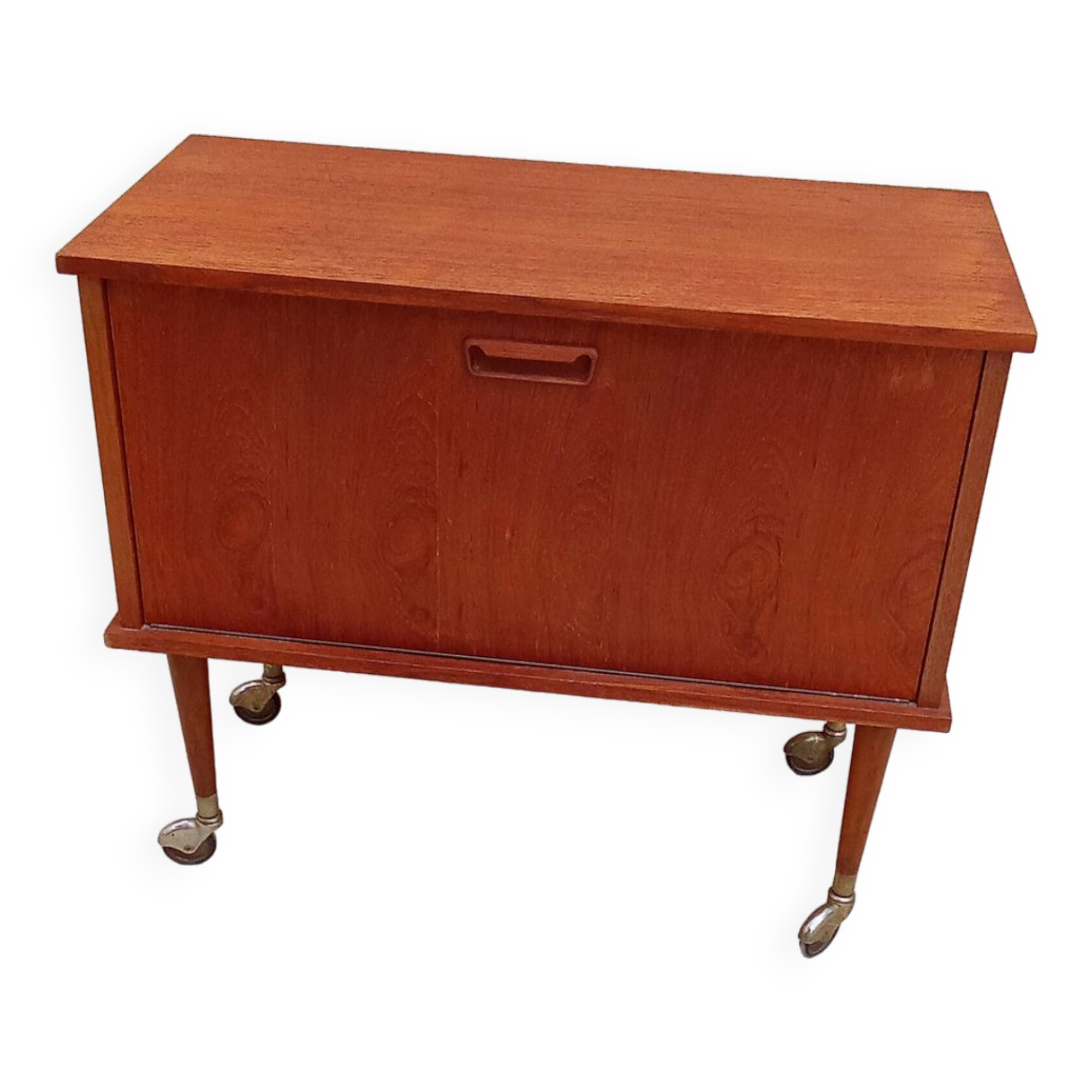 Scandinavian vintage teak TV bar cabinet