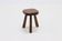 Tabouret artisanal en pin teinté France Années 50