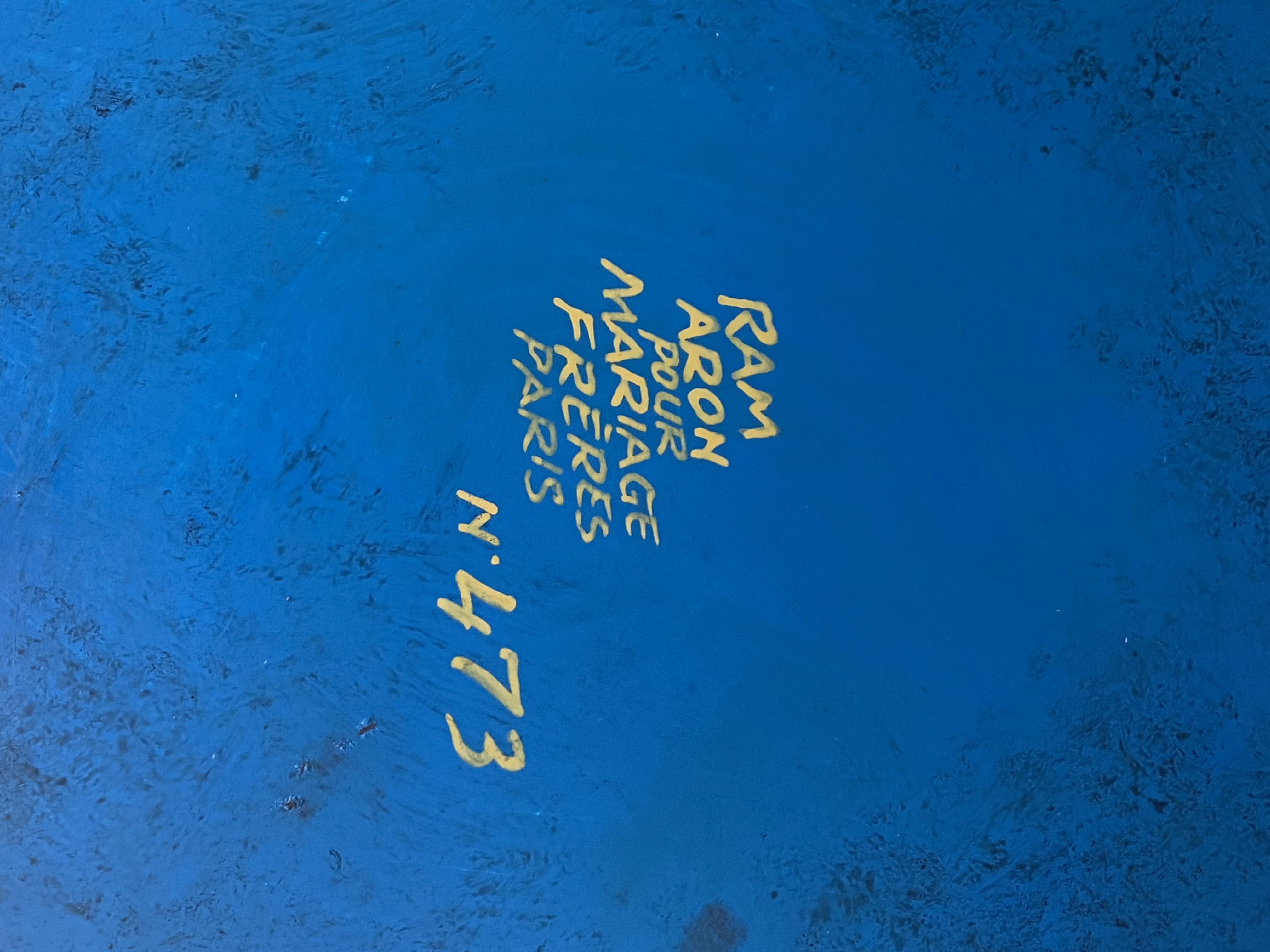 Blue tea box hand painted ram aron, Wedding Brothers