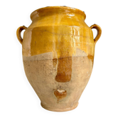 Grease pot, ochre glazed ceramic jar no. 1 - 18th century