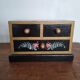 Boite à bijou en bois peint vintage