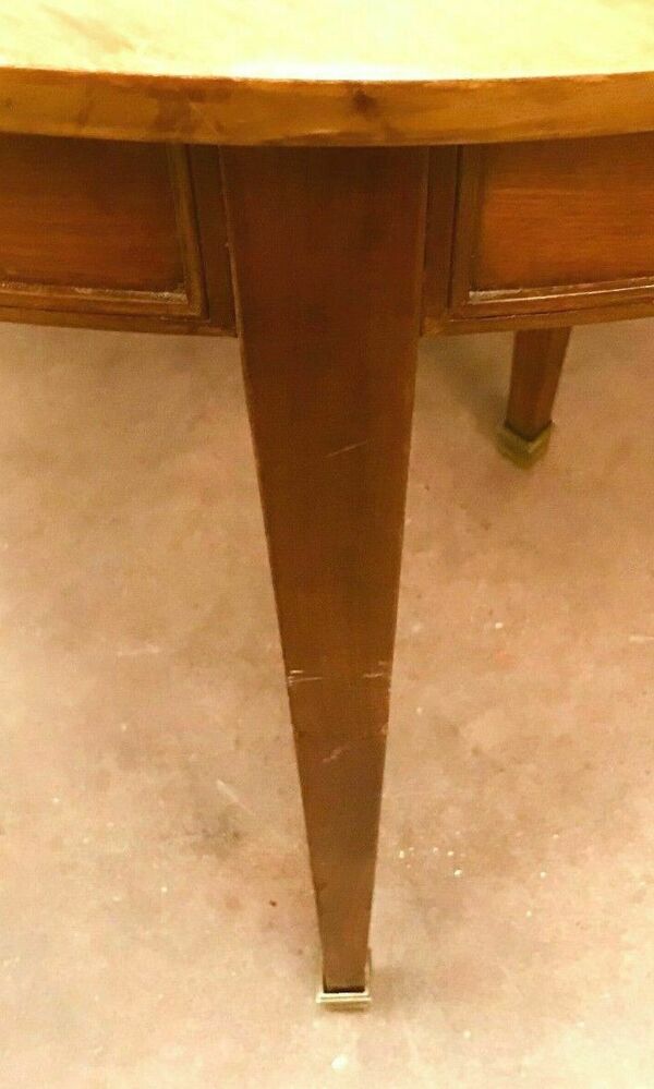 Table a bandeau a six pieds Acajou blond XX siècle