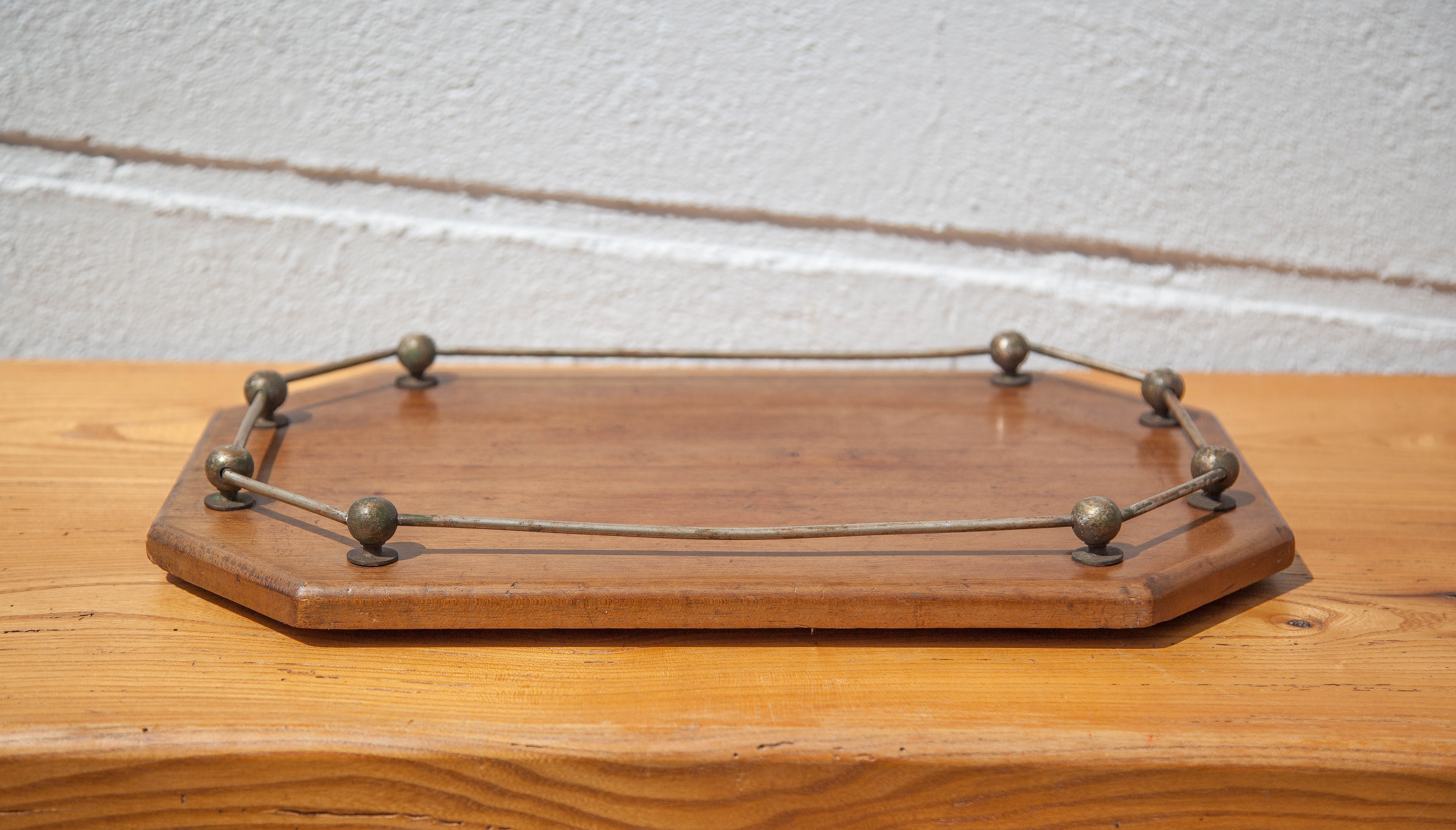 Vintage wooden tray, centerpiece, serving tray