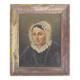 Antique 19th Century Portrait of a Woman French Flemish School Oil Painting