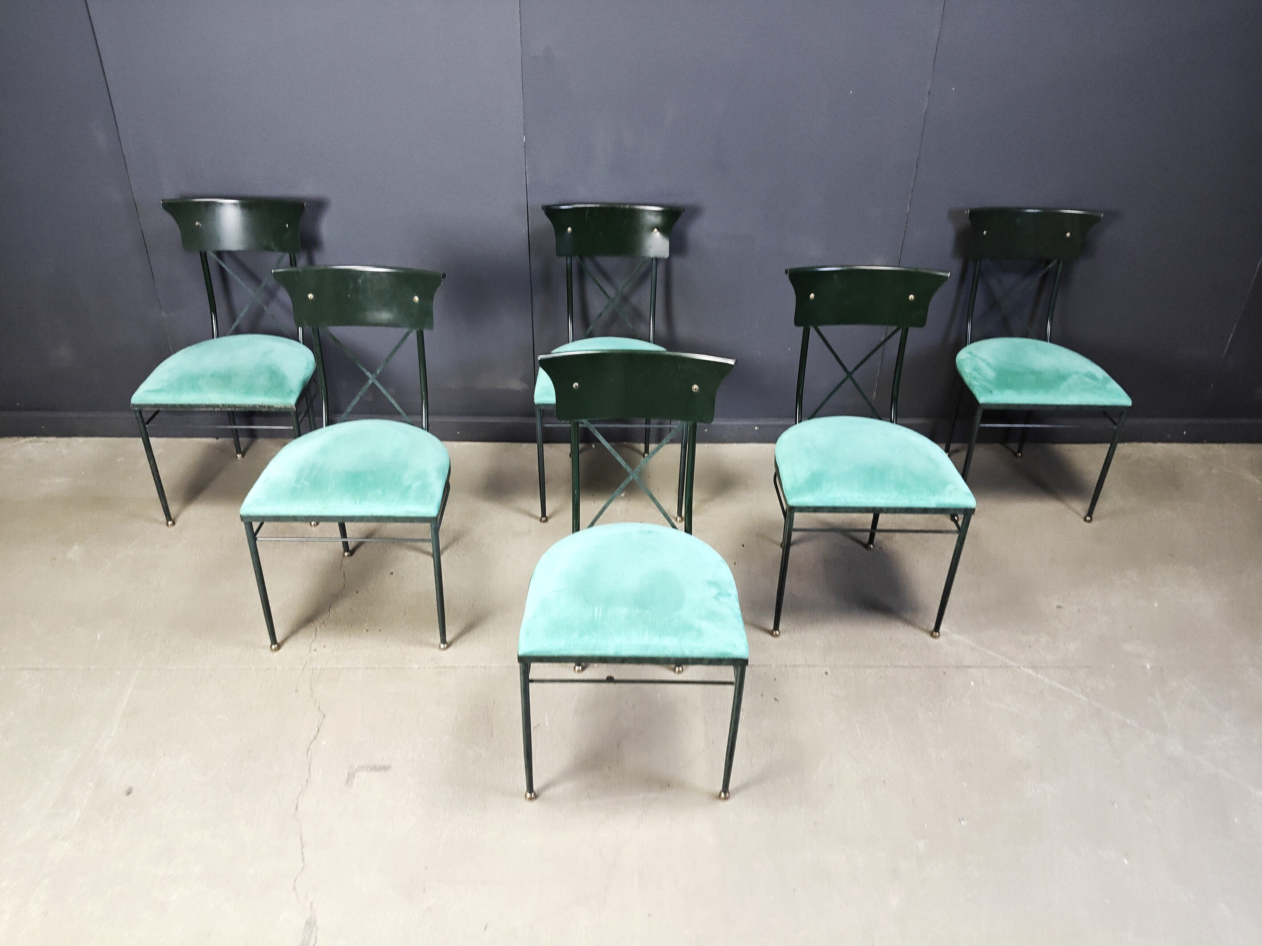 Vintage dining chairs by Belgochrom, set of 6 - 1970s