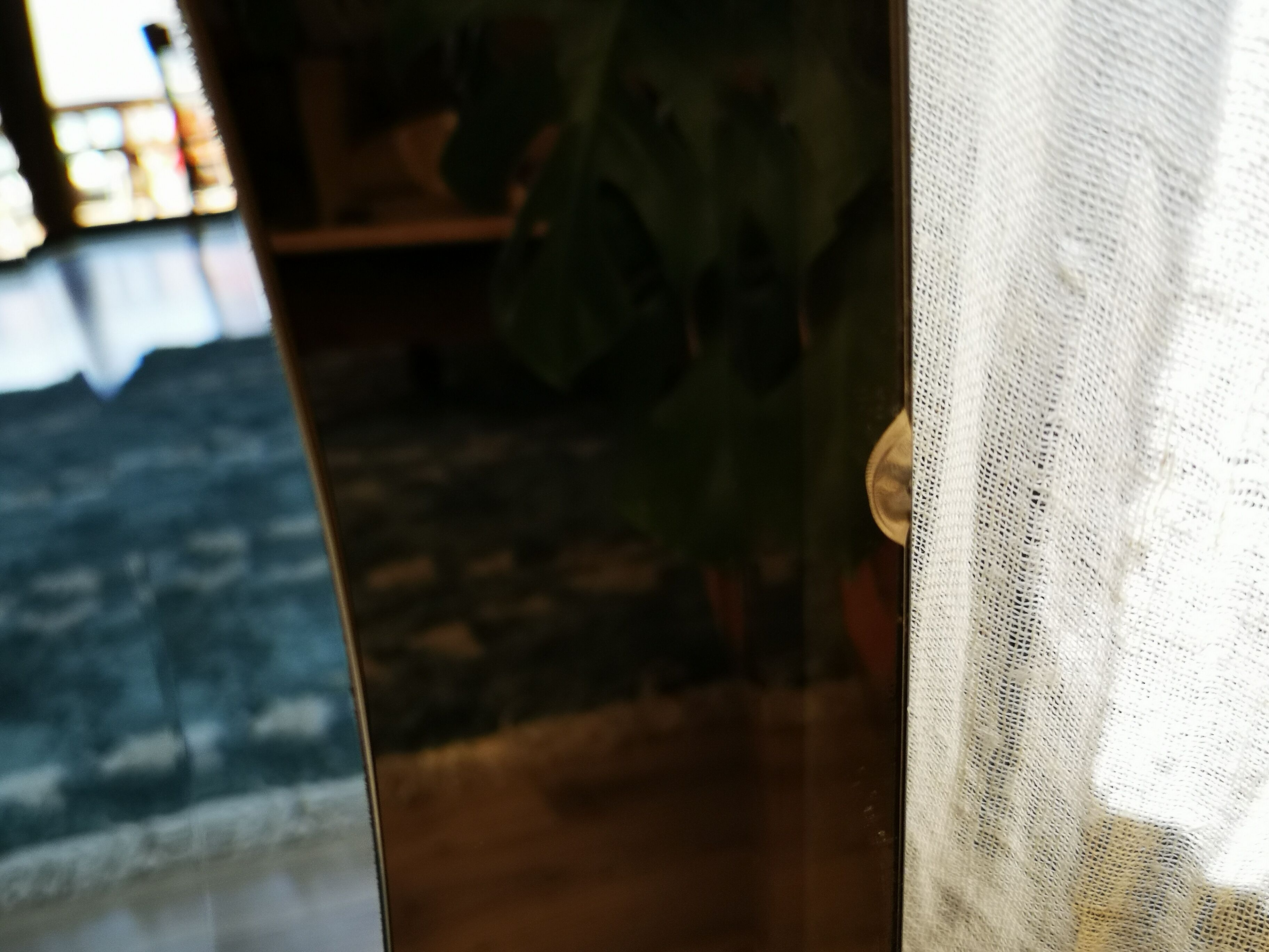 Smoked vintage bevelled mirror - 93x63cm