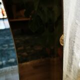 Smoked vintage bevelled mirror - 93x63cm