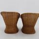 1960s Pair of Rattan Lounge Chairs , Italy