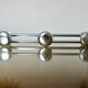 Wall coat rack 3 hooks chromed steel 1970