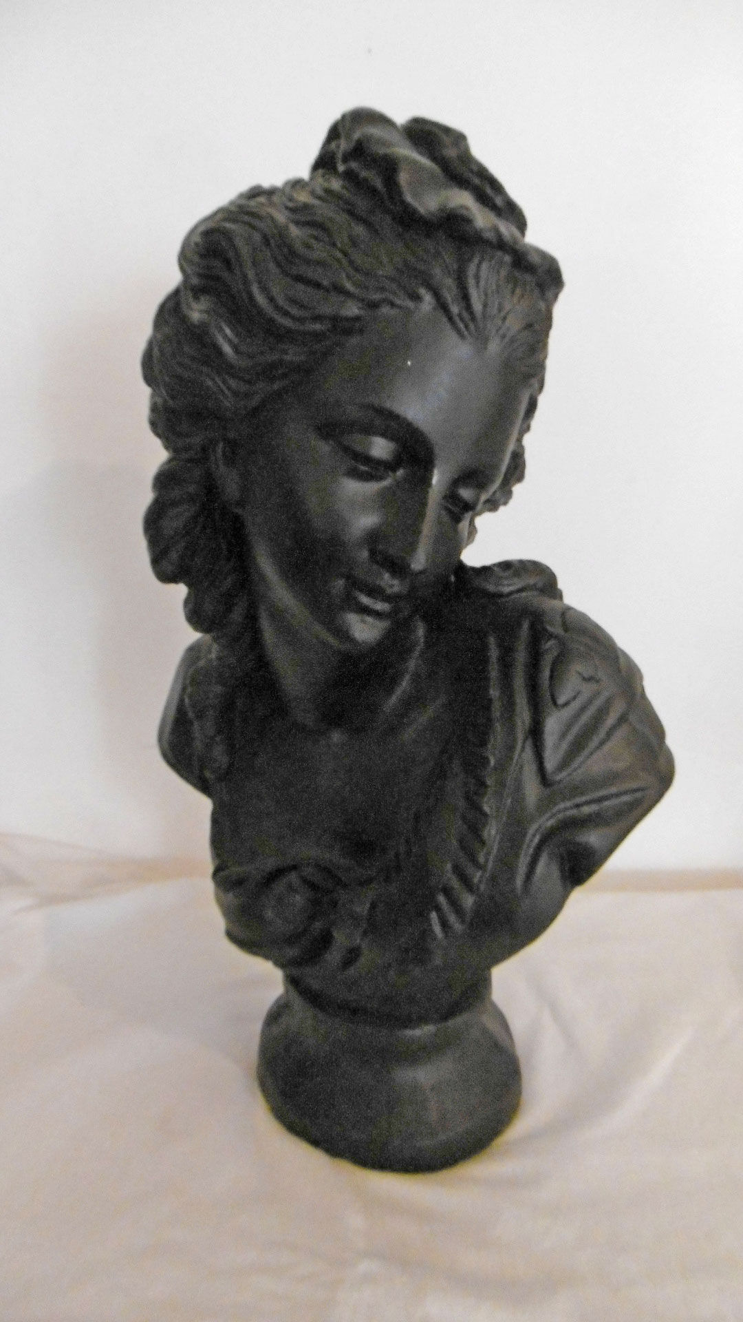 Bust of beautiful woman period platre sculpture