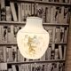 Vintage opaline glass pendant, multicoloured geisha patterns 1960, Anouck