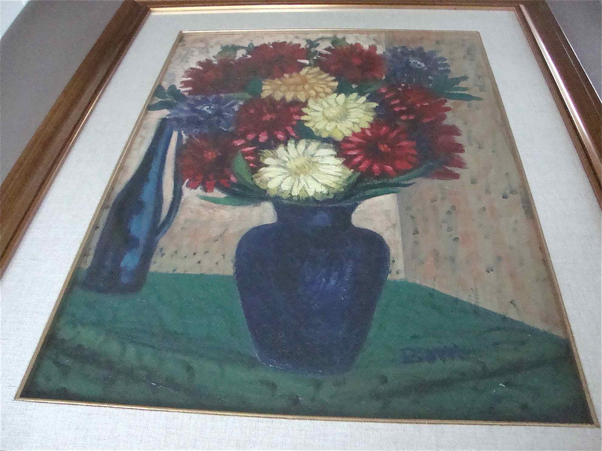 Old painting dahlias