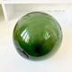 Green blown glass ball, old fishing float