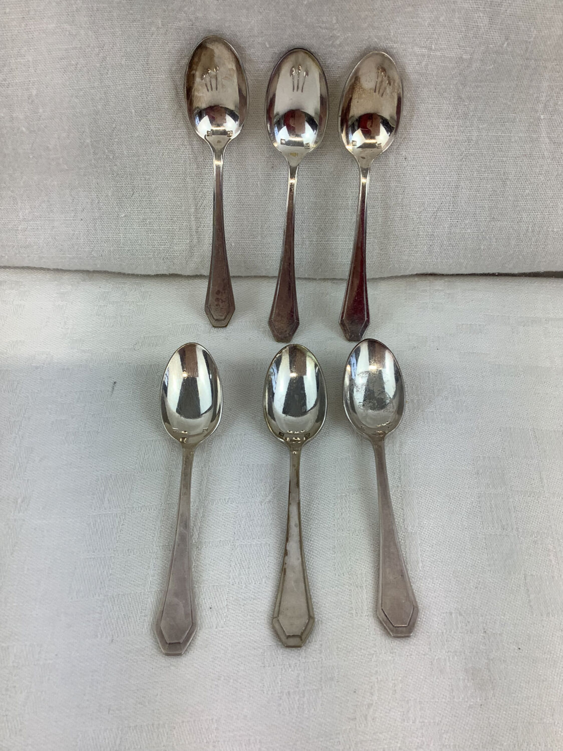 6 cuillères à café anciennes poinçon 12