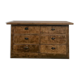 Solid oak trade counter, six drawers, France, circa 1920.