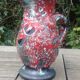 Glazed ceramic pitcher in Fat Lava style