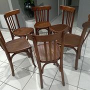 Suite de 6 chaises de bistrot Luterma année 1950