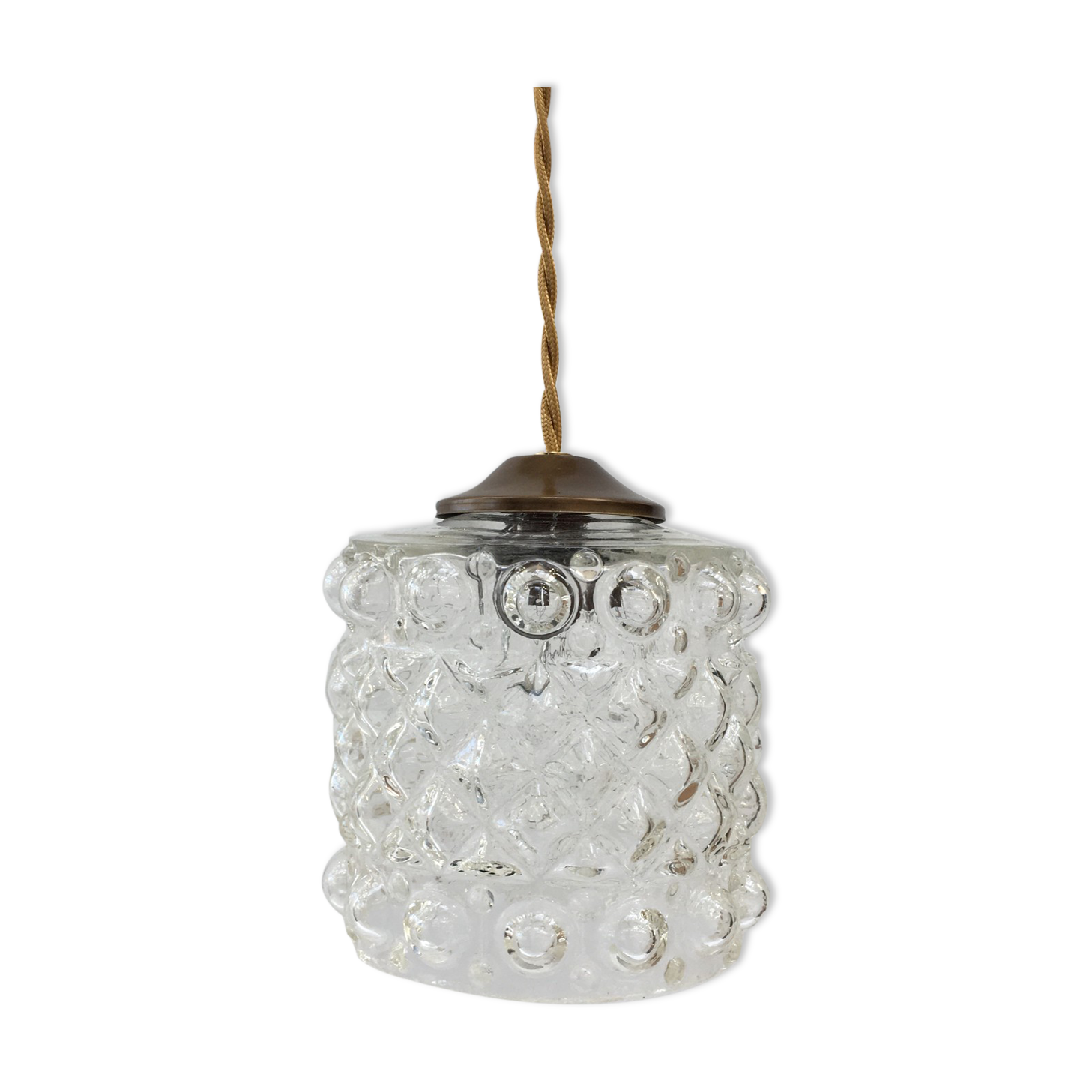 Vintage glass pendant lamp